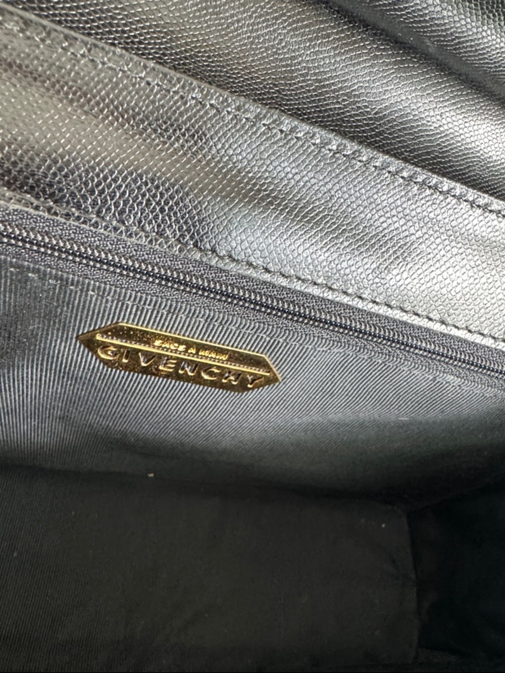 Givenchy Black Leather Top-Handle Satchel with Gold Medallion - Picture 6 of 10
